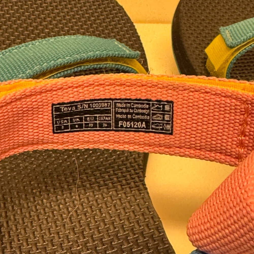 Multi-Colored Teva Originals Sandals | Sz 8 - Picture 10 of 14